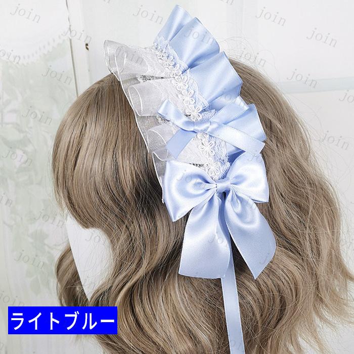 カチューシャ ロリータ (h12#) 日本国内当日発送 20color リボン ゴスロリ コスプレ ヘッドドレス メイド 髪飾り ヘアアクセサリー レディース lolita レース |  | 09