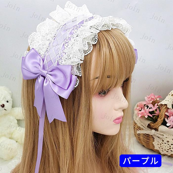 h14#ヘッドドレス ロリータ 当日発送 13color レース 髪飾り リボン カチューシャ ヘアアクセサリー ゴスロリ コスプレ お嬢さま ロリータ |  | 02