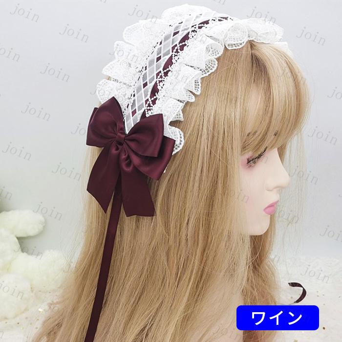 h14#ヘッドドレス ロリータ 当日発送 13color レース 髪飾り リボン