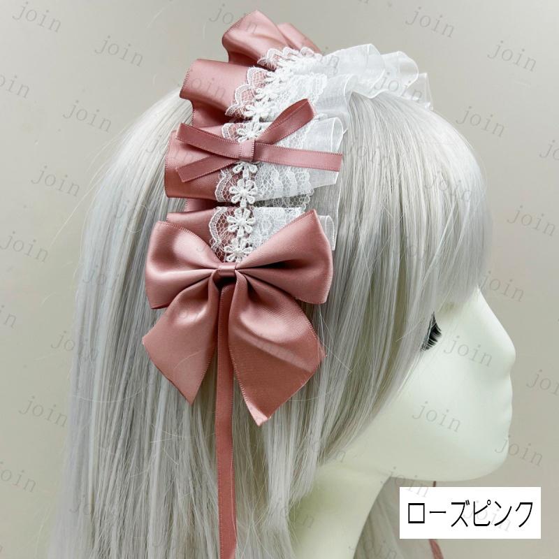 【2点セット】ローズシフォン丸衿ドレス・ダブルリボンアニバーサリー カチューシャ 2点セット】ローズシフォン丸衿ドレス・ダブルリボンアニバーサリー