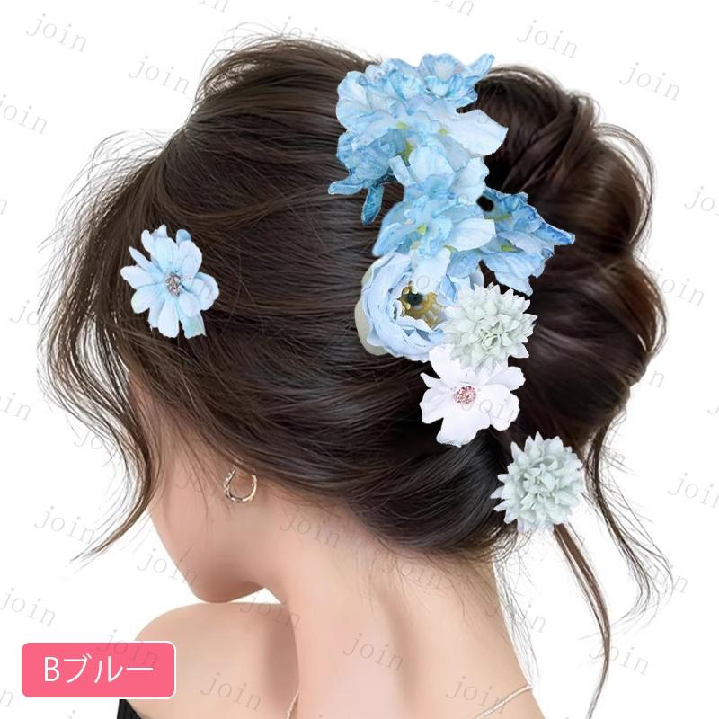 h193#髪飾り Uピン 花 当日発送 3type 6color 和装 浴衣 成人式 七五三