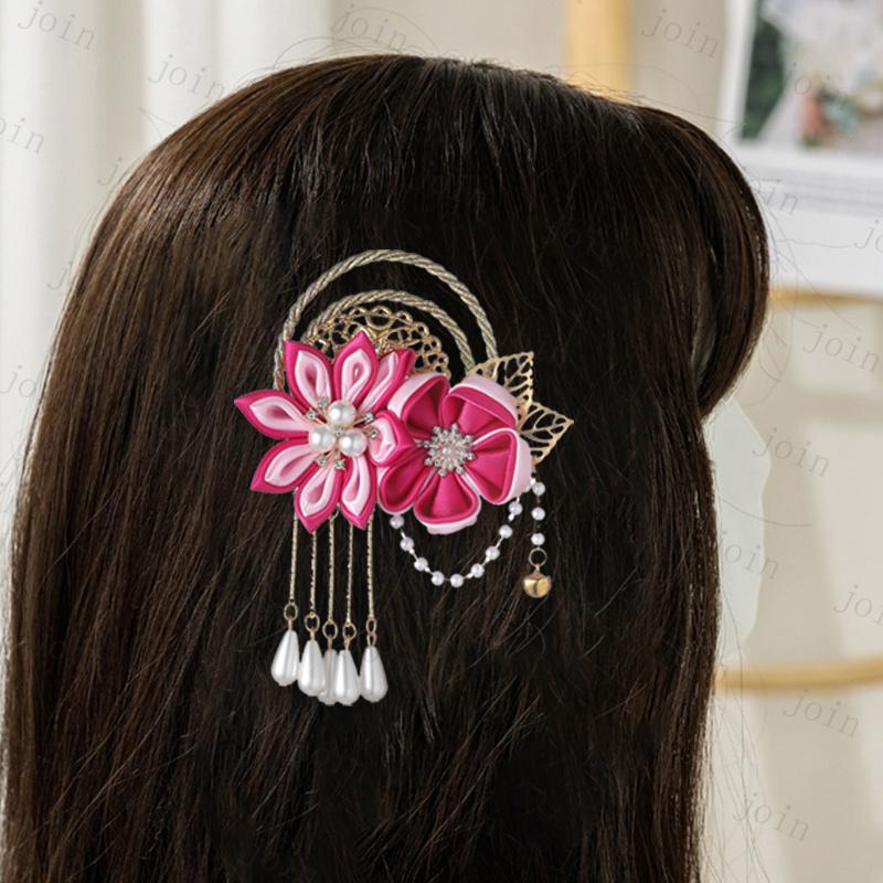 髪飾り (h197#) 4color 当日発送 ヘアアクセサリー 大人 和装 ヘッドドレス 着物髪飾り 浴衣 発表会 成人式 卒業式 結婚式 水引 パール 和装 和服 振袖 夏祭り |  | 11