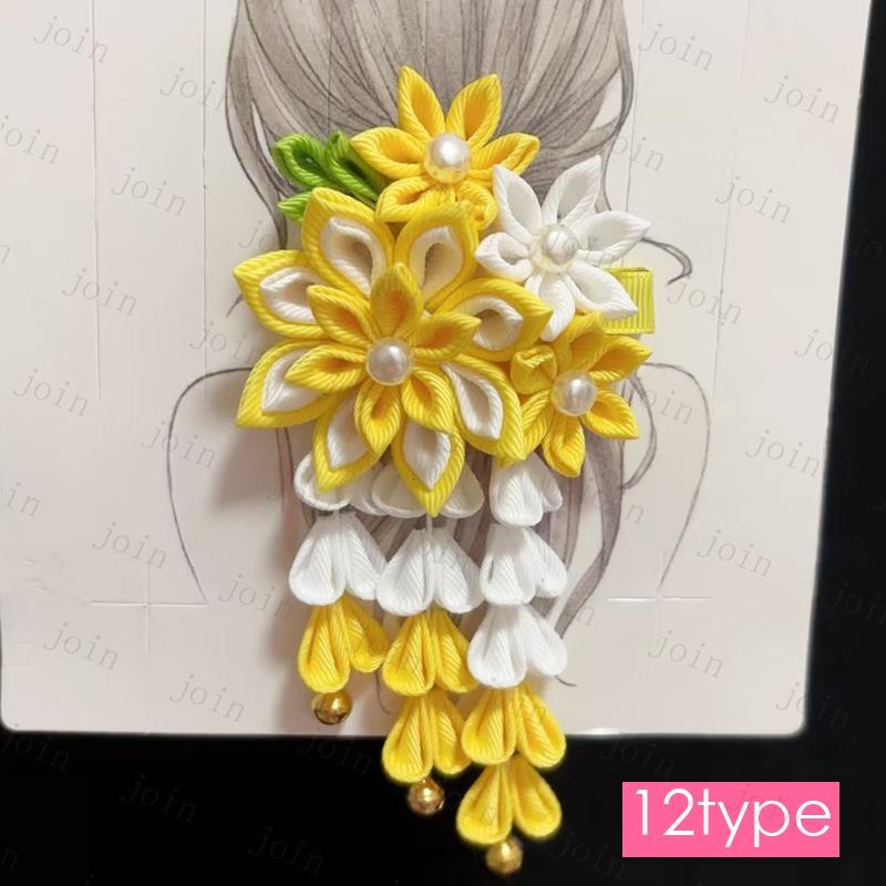 h20#ヘアアクセサリー 当日発送 髪飾り 成人式 花 下がり飾り ヘアクリップ 和風 振袖 袴 浴衣 クリップ 和装 七五三 卒業式 入学式 髪留め |  | 12