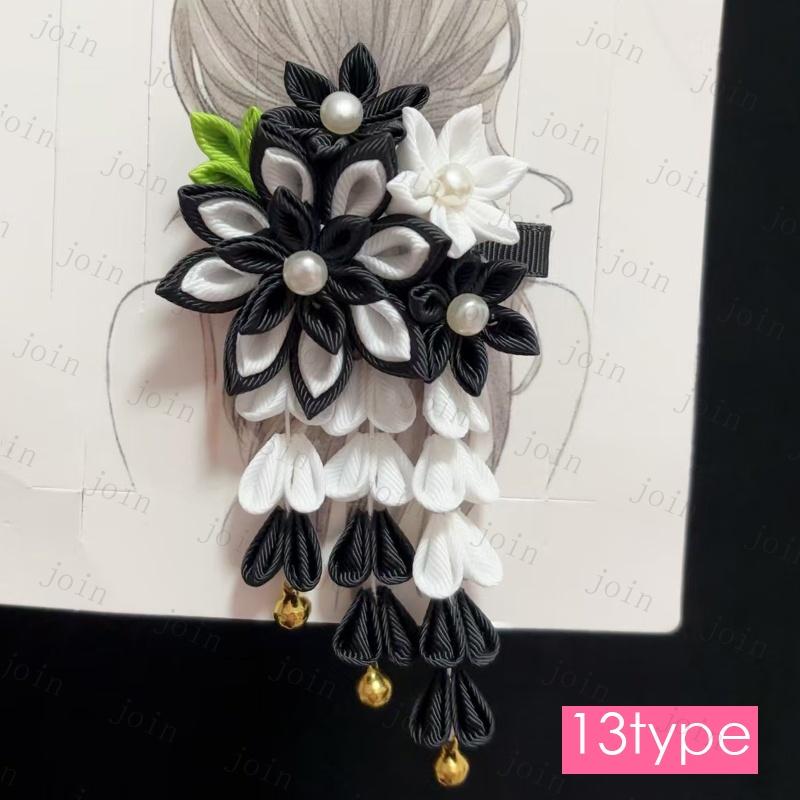 h20#ヘアアクセサリー 当日発送 髪飾り 成人式 花 下がり飾り ヘアクリップ 和風 振袖 袴 浴衣 クリップ 和装 七五三 卒業式 入学式 髪留め |  | 13