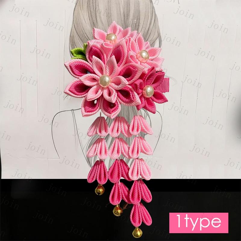 h20#ヘアアクセサリー 当日発送 髪飾り 成人式 花 下がり飾り ヘアクリップ 和風 振袖 袴 浴衣 クリップ 和装 七五三 卒業式 入学式 髪留め |  | 01