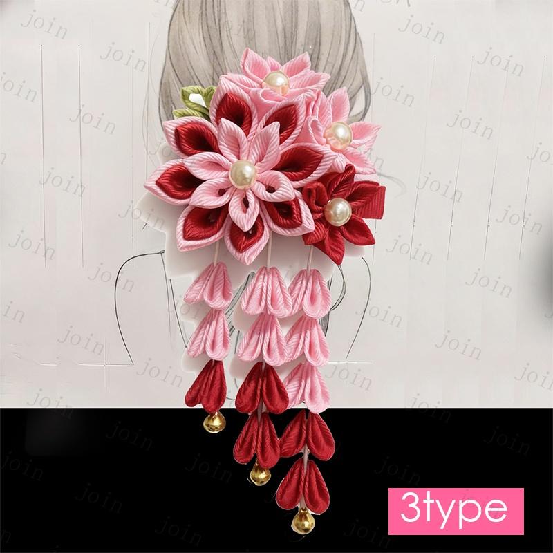 h20#ヘアアクセサリー 当日発送 髪飾り 成人式 花 下がり飾り ヘアクリップ 和風 振袖 袴 浴衣 クリップ 和装 七五三 卒業式 入学式 髪留め |  | 03