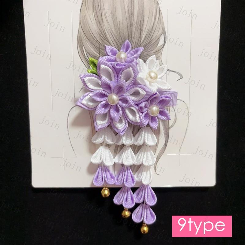 h20#ヘアアクセサリー 当日発送 髪飾り 成人式 花 下がり飾り ヘアクリップ 和風 振袖 袴 浴衣 クリップ 和装 七五三 卒業式 入学式 髪留め |  | 09