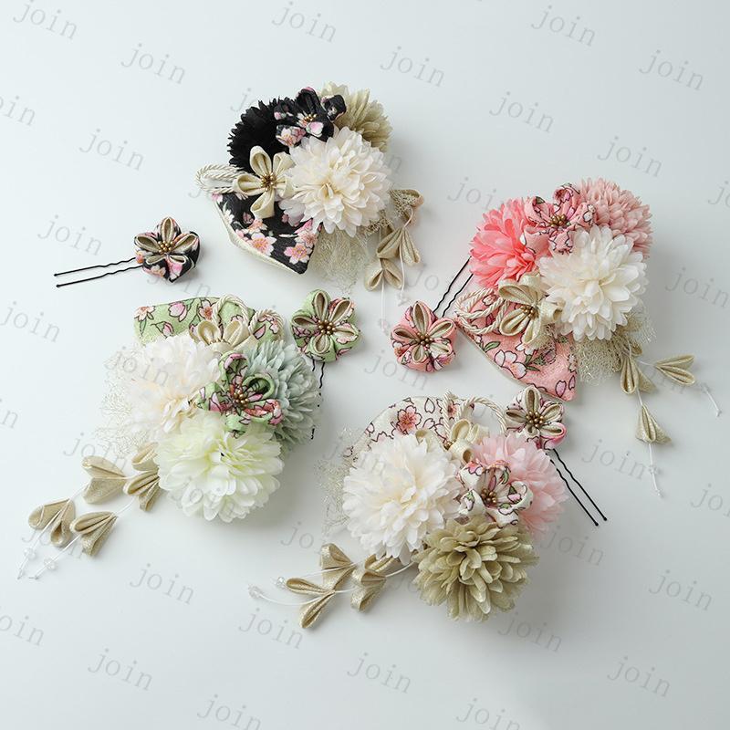 髪飾り 成人式 (h210#) 当日発送 4color つまみ細工 ヘアアクセサリー 着物髪飾り 振袖 結婚式 卒業式 和風 和装 タッセル 入学式 造花 髪かざり セット 着物 |  | 14