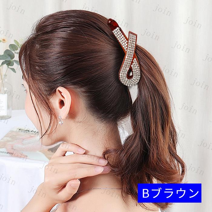 倉 ❤️人気商品❤️リボン バナナクリップ ベージュ ヘアアクセサリー 小さめ 大人