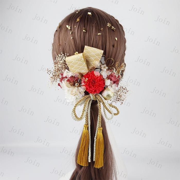 髪飾り ドライフラワー 日本国内当日発送 髪留め 金箔 成人式 花 振袖 袴 七五三 着物 和装 卒業式 結婚式 浴衣 着物 ヘアアクセサリー 造花 #h30 |  | 02