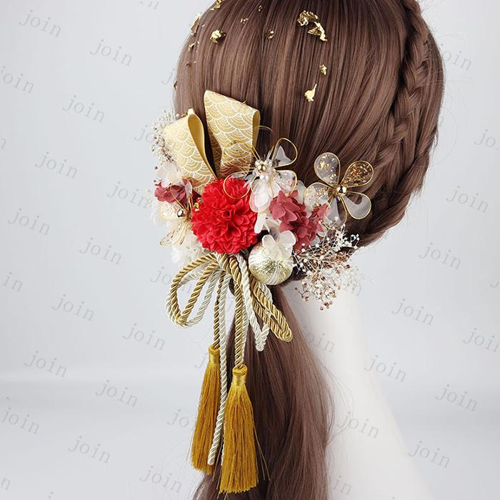 髪飾り ドライフラワー 日本国内当日発送 髪留め 金箔 成人式 花 振袖 袴 七五三 着物 和装 卒業式 結婚式 浴衣 着物 ヘアアクセサリー 造花 #h30 |  | 05
