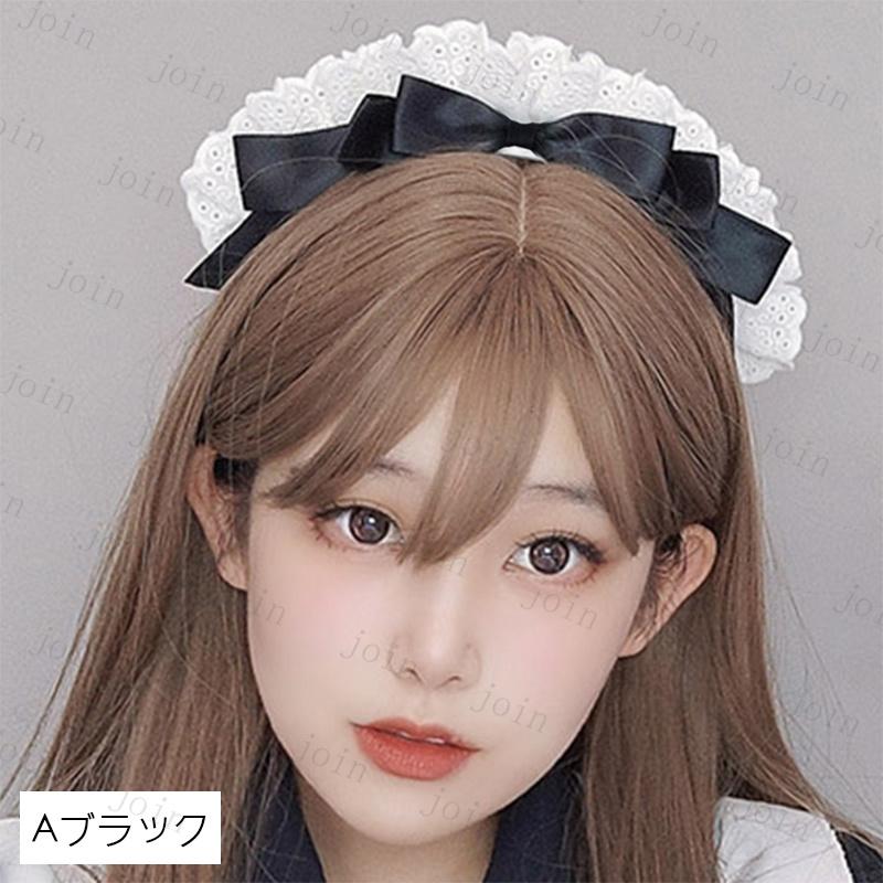 h45#メイド 蝶結び カチューシャ 日本国内 当日発送 ロリータ ヘッドドレス かわいい  カチューシャ 蝶結び リボン コスプレ ゴスロリ |  | 10