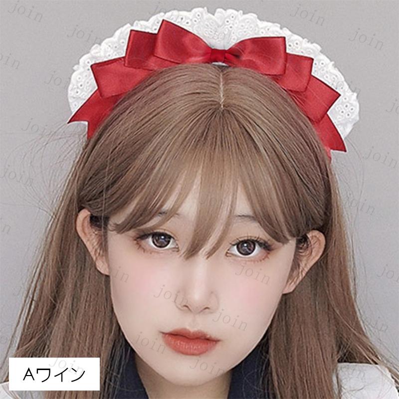 h45#メイド 蝶結び カチューシャ 日本国内 当日発送 ロリータ ヘッドドレス かわいい  カチューシャ 蝶結び リボン コスプレ ゴスロリ |  | 11
