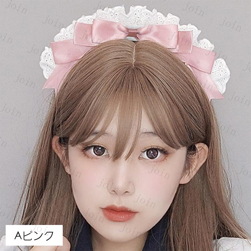 h45#メイド 蝶結び カチューシャ 日本国内 当日発送 ロリータ ヘッドドレス かわいい  カチューシャ 蝶結び リボン コスプレ ゴスロリ |  | 12