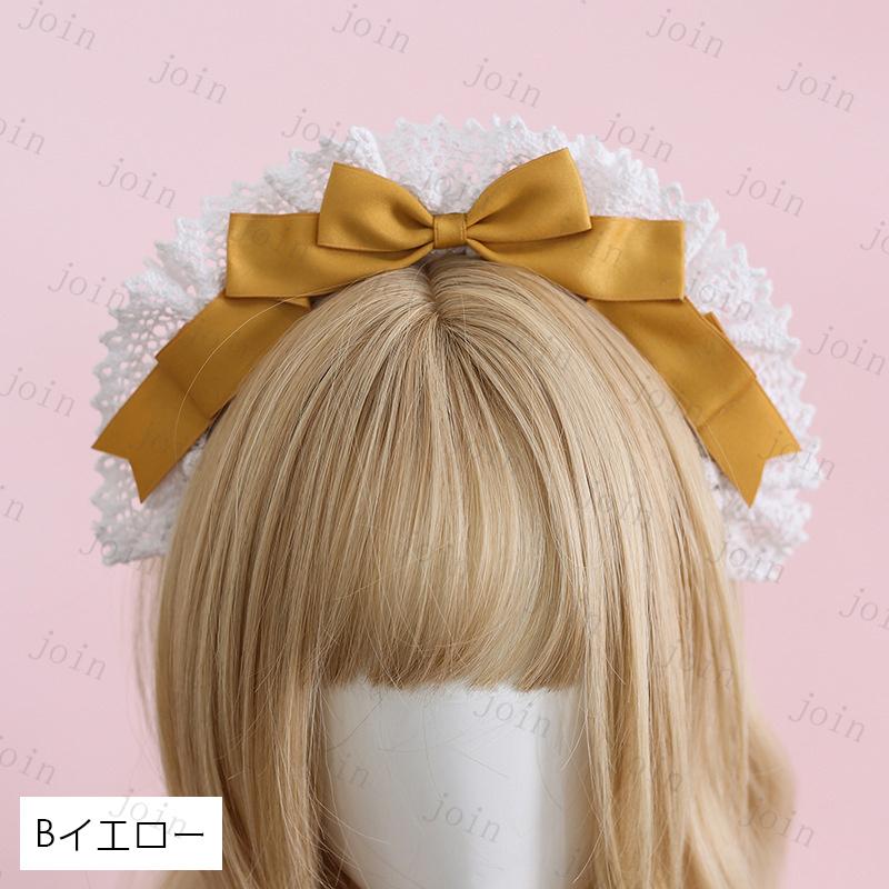h45#メイド 蝶結び カチューシャ 日本国内 当日発送 ロリータ ヘッドドレス かわいい  カチューシャ 蝶結び リボン コスプレ ゴスロリ |  | 05