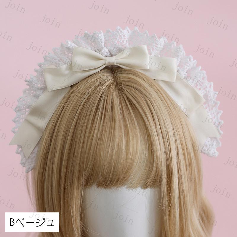 h45#メイド 蝶結び カチューシャ 日本国内 当日発送 ロリータ ヘッドドレス かわいい  カチューシャ 蝶結び リボン コスプレ ゴスロリ |  | 06