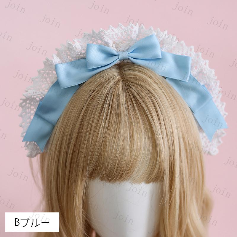h45#メイド 蝶結び カチューシャ 日本国内 当日発送 ロリータ ヘッドドレス かわいい  カチューシャ 蝶結び リボン コスプレ ゴスロリ |  | 08