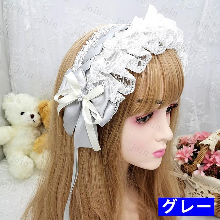 ヘッドドレス ゴスロリ 日本国内 当日発送 15color カチューシャ コスプレ リボン ロリータ メイド ヘアアクセサリー lolita ハロウィン #h50 |  | 10