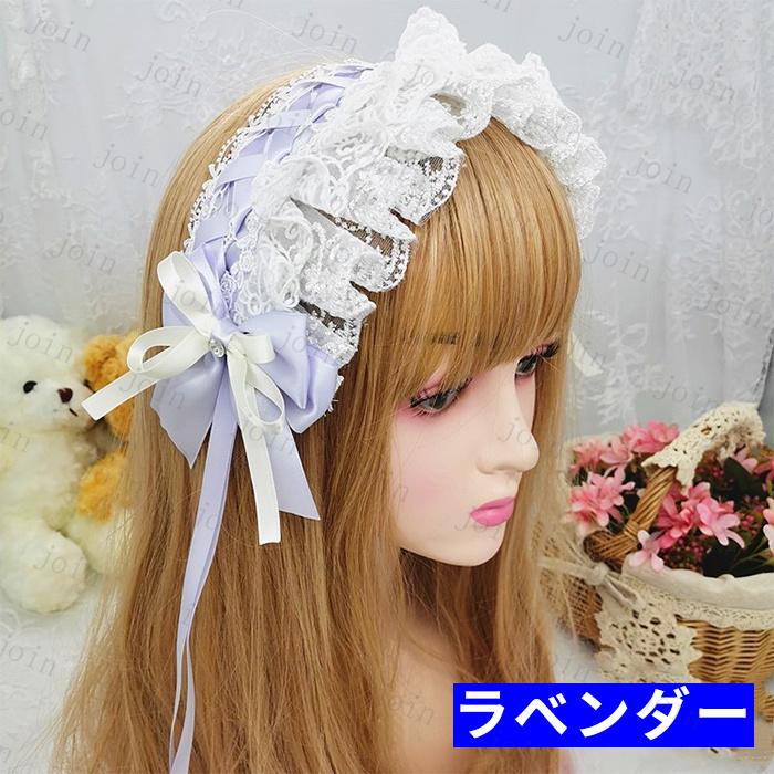 ヘッドドレス ゴスロリ 日本国内 当日発送 15color カチューシャ コスプレ リボン ロリータ メイド ヘアアクセサリー lolita ハロウィン #h50 |  | 08