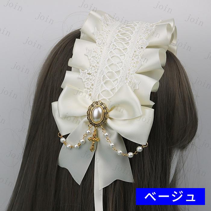 ヘッドドレス ロリィタ (h53#) 日本国内当日発送 8color カチューシャ 幅広 ヘアバンド 髪飾り リボン レース ヘアアクセサリー ゴスロリ 学園祭 文化祭 メイド |  | 03