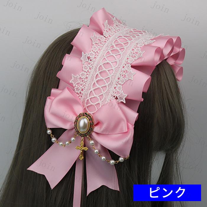 ヘッドドレス ロリィタ (h53#) 日本国内当日発送 8color カチューシャ 幅広 ヘアバンド 髪飾り リボン レース ヘアアクセサリー ゴスロリ 学園祭 文化祭 メイド |  | 05