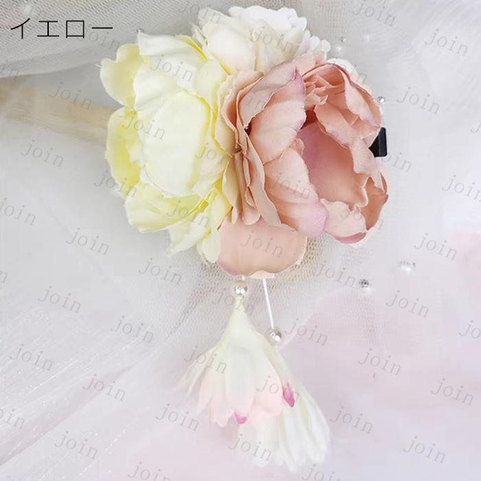 髪飾り 日本国内当日発送 3color ヘアアクセサリー レディース 和装 浴衣 成人式 七五三 卒業式 入学式 花 かんざし 髪留め つまみ細工 着物 結婚式 #h64 |  | 03