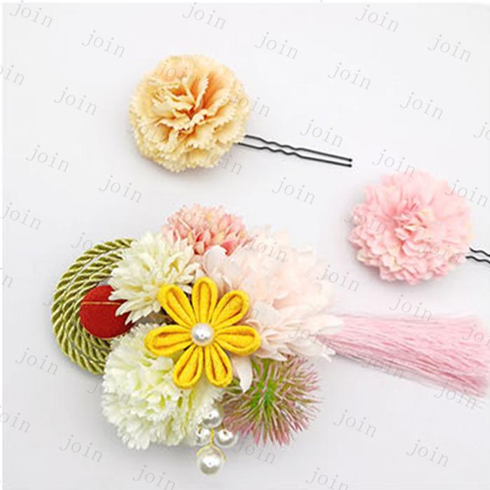 髪飾り 日本国内当日発送 和装 着物 七五三 浴衣 結婚式 成人式 卒業式 花モチーフ 振袖 ヘアアクセサリー 子供 大人 おすすめ つまみ細工 花火大会 花飾り #h70 |  | 04
