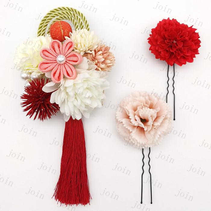 髪飾り 日本国内当日発送 和装 着物 七五三 浴衣 結婚式 成人式 卒業式 花モチーフ 振袖 ヘアアクセサリー 子供 大人 おすすめ つまみ細工 花火大会 花飾り #h70 |  | 07