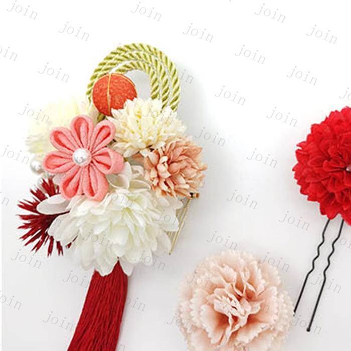 髪飾り 日本国内当日発送 和装 着物 七五三 浴衣 結婚式 成人式 卒業式 花モチーフ 振袖 ヘアアクセサリー 子供 大人 おすすめ つまみ細工 花火大会 花飾り #h70 |  | 08