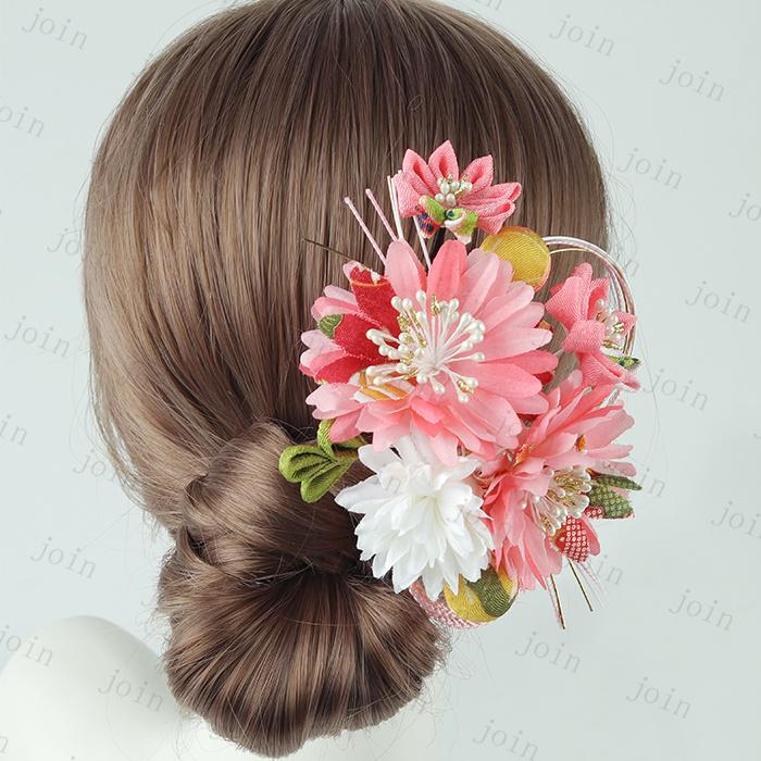 ヘアアクセサリー 日本国内当日発送 髪飾り 浴衣 振袖 着物 成人式 七五三 和装小物 お花髪飾り 髪かざり 子供 大人 結婚式 造花 卒業式 ヘッドドレス 祭り #h71 |  | 03