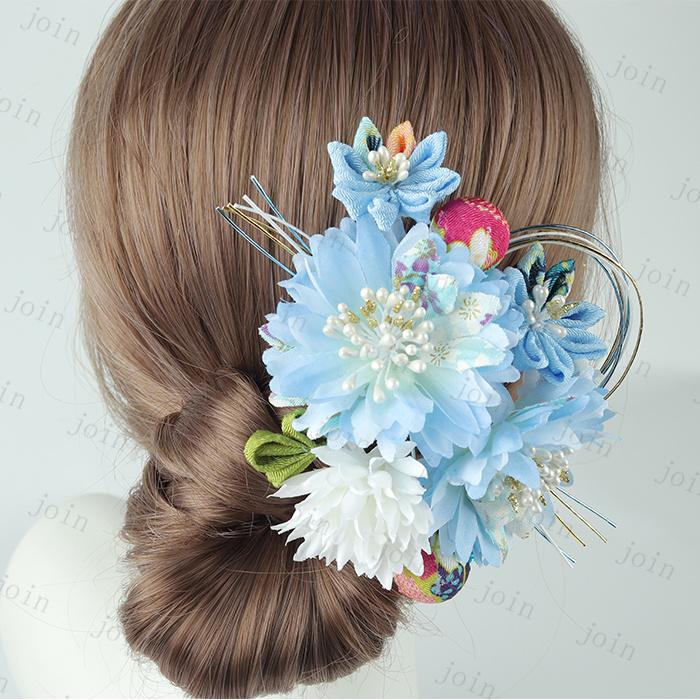 ヘアアクセサリー 日本国内当日発送 髪飾り 浴衣 振袖 着物 成人式 七五三 和装小物 お花髪飾り 髪かざり 子供 大人 結婚式 造花 卒業式 ヘッドドレス 祭り #h71 |  | 06