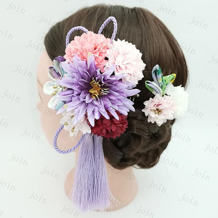 h75#髪飾り 2点セット 当日発送 4color 成人式 花 ドライフラワー 七五三 前撮り ヘアアクセサリー 結婚式 和風 和装 振袖 着物 浴衣 タッセル 卒業式 |  | 04
