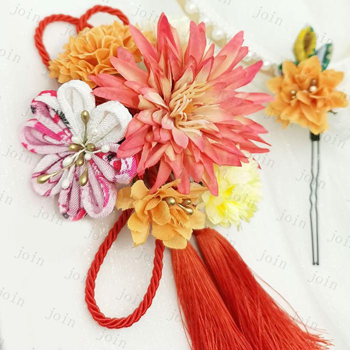 h75#髪飾り 2点セット 当日発送 4color 成人式 花 ドライフラワー 七五三 前撮り ヘアアクセサリー 結婚式 和風 和装 振袖 着物 浴衣 タッセル 卒業式 |  | 09