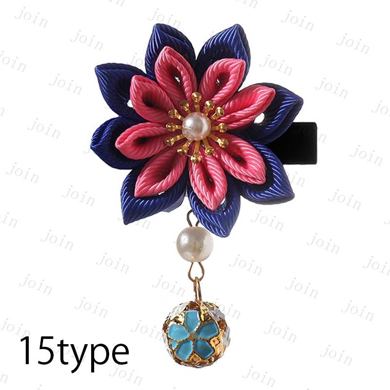 h78#ヘアクリップ 日本国内当日発送 19type 和風 髪飾り 子供 つまみ細工 ヘアアクセサリー 夏 浴衣 着物 キッズ 七五三 お正月 ひな祭り 1個入り 髪かざり |  | 15