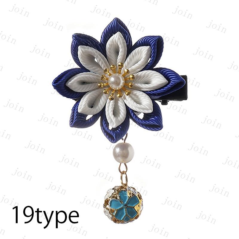 h78#ヘアクリップ 日本国内当日発送 19type 和風 髪飾り 子供 つまみ細工 ヘアアクセサリー 夏 浴衣 着物 キッズ 七五三 お正月 ひな祭り 1個入り 髪かざり |  | 19