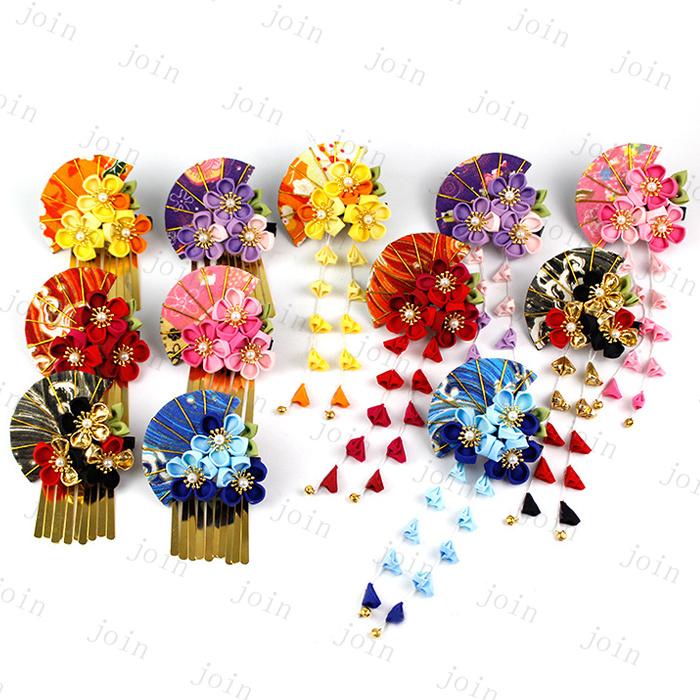 髪飾り 2点セット (h96#) 日本国内当日発送 6color 成人式 花 卒業式 和装 振袖 コサージュ 可愛い 浴衣 和服 つまみ細工 ヘアアクセサリー 着物 ヘッドドレス |  | 14