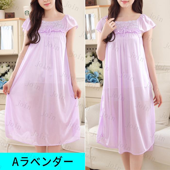 パジャマ レディース 半袖 日本国内当日発送 2type ルームウェア ノースリーブ 可愛い ナイトウェア ネグリジェ レース 寝巻き ロング 部屋着 スリップ #pj6 |  | 04