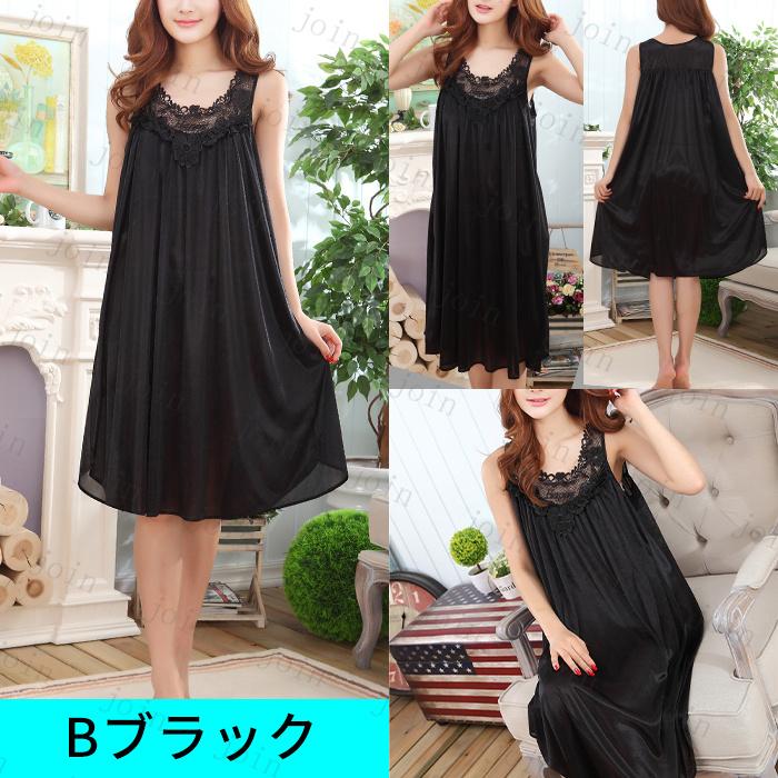 パジャマ レディース 半袖 日本国内当日発送 2type ルームウェア ノースリーブ 可愛い ナイトウェア ネグリジェ レース 寝巻き ロング 部屋着 スリップ #pj6 |  | 08