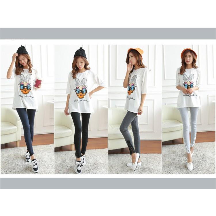 レギンス rg21# 送料無料 ストレッチ 脚口 レースアップ 美脚 ウエストゴム フリーサイズ ポイント消化　 |  | 01