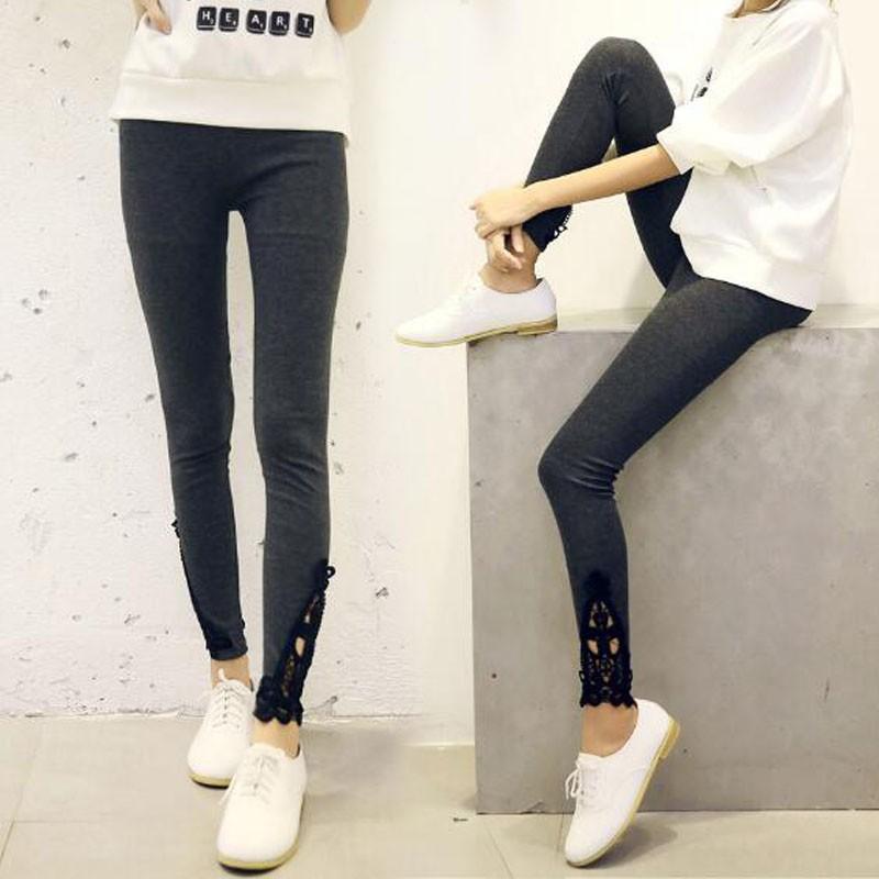 レギンス rg21# 送料無料 ストレッチ 脚口 レースアップ 美脚 ウエストゴム フリーサイズ ポイント消化　 |  | 12