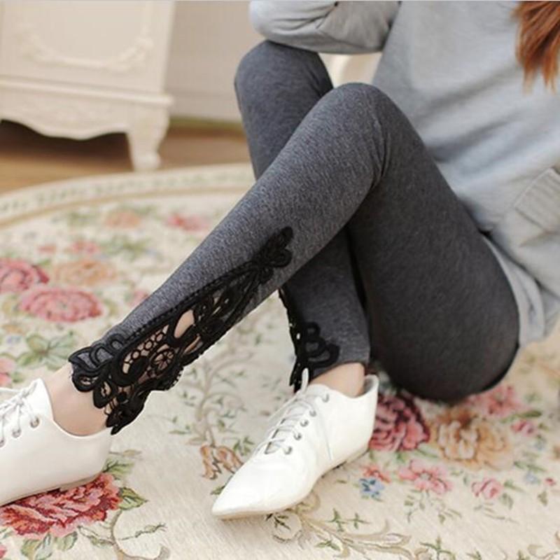 レギンス rg21# 送料無料 ストレッチ 脚口 レースアップ 美脚 ウエストゴム フリーサイズ ポイント消化　 |  | 13