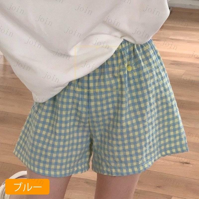 rg73# ショットパンツ 短パン ルームパンツ レディース 国内発送 9color パジャマパンツ ルームウェア 格子柄 ウェストゴム 寝巻き 部屋着 カジュアル パジャマ |  | 22