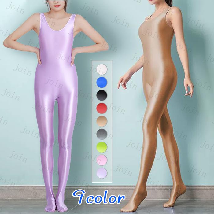 ボディスーツ レディース (s15#) 日本国内当日発送 9color 全身タイツ 光沢 コスプレ 衣装 ボディタイツ ボディストッキング ノースリーブ ジャンプスーツ 撮影 | 