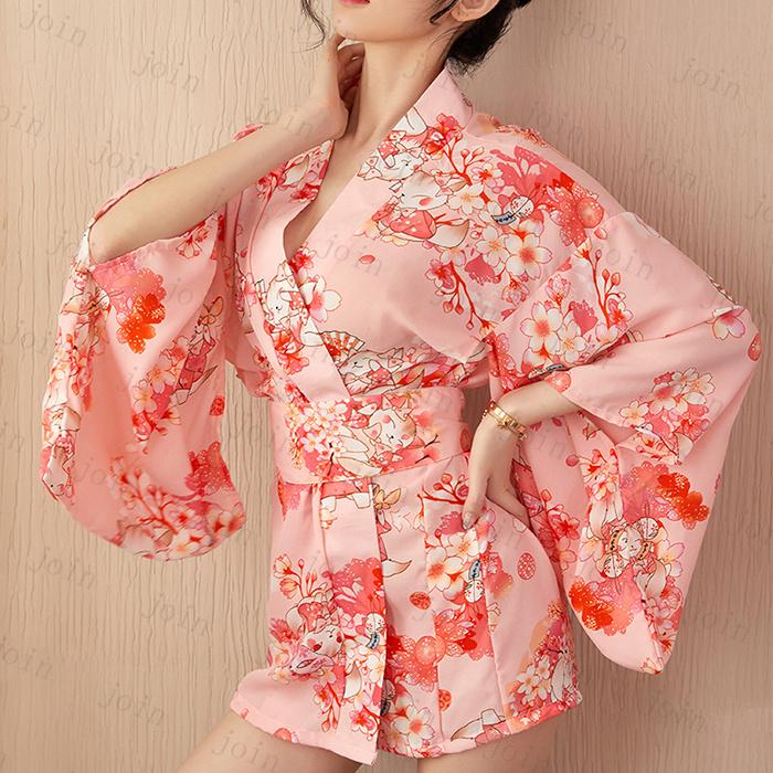 浴衣 (s18#) 日本国内当日発送 コスプレ セクシーランジェリー 下着 レディース 花柄 和服 勝負下着 Tバック 花魁 着物 ミニ浴衣 コスチューム 衣装 レディース | 