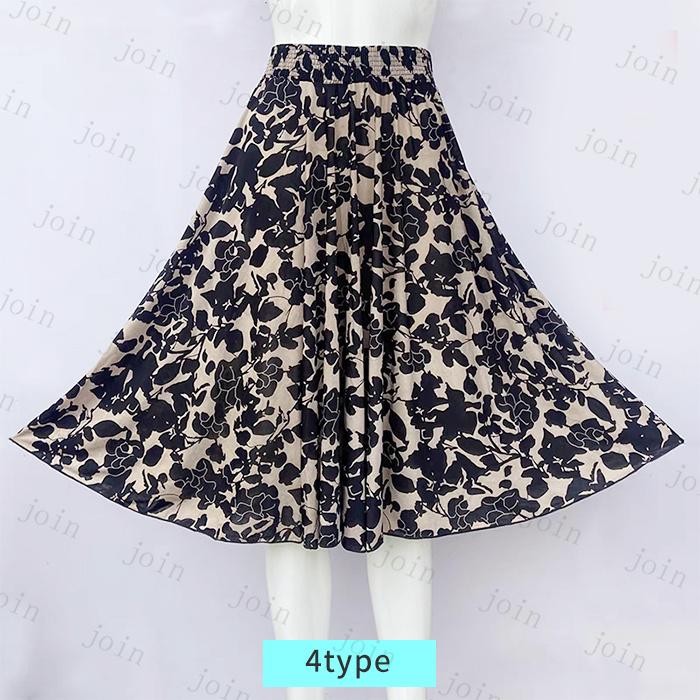 スカート 膝丈 日本国内当日発送 10type ボトムス レディース 花柄 フレアスカート 大きいサイズ Aライン ウエストゴム 体型カバー 通勤 オシャレ 大人 #SK27 |  | 05