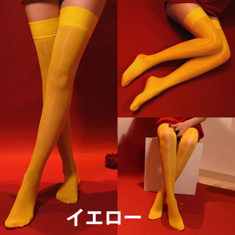 ニーハイストッキング 日本国内当日発送  超薄 透ける 美脚 ランジェリー 膝上 ストッキング 光沢 全10色 高級感 透け感 太もも丈 かわいい #st21 |  | 07