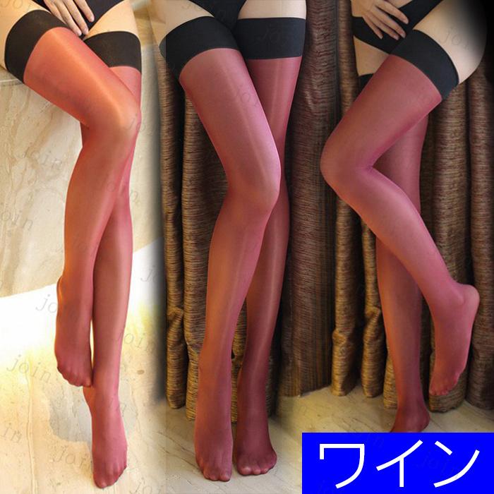 ニーハイストッキング 日本国内当日発送 8color ガーターストッキング 滑り止め 光沢 美脚 ストッキング 黒 膝上 大きいサイズ 勝負下着 #ST28 |  | 02