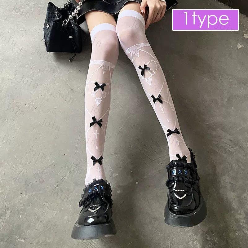 st29#ニーハイ ストッキング 当日発送 8type ストッキング レディース 膝上 タイツ 伸縮性 大きいサイズ セクシーランジェリー 透明感 レース 脚痩せ リボン |  | 01