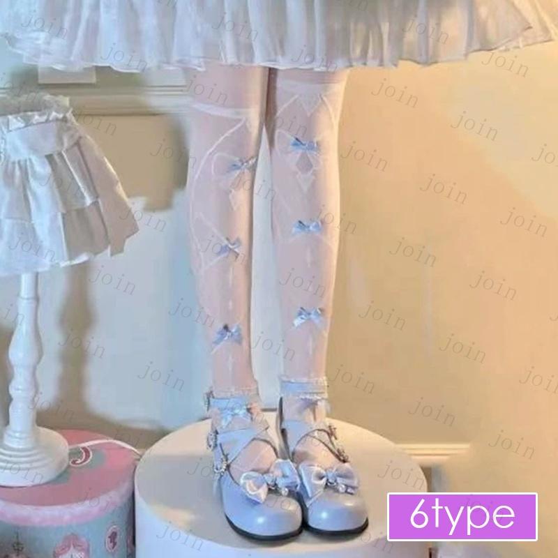 st29#ニーハイ ストッキング 当日発送 8type ストッキング レディース 膝上 タイツ 伸縮性 大きいサイズ セクシーランジェリー 透明感 レース 脚痩せ リボン |  | 06