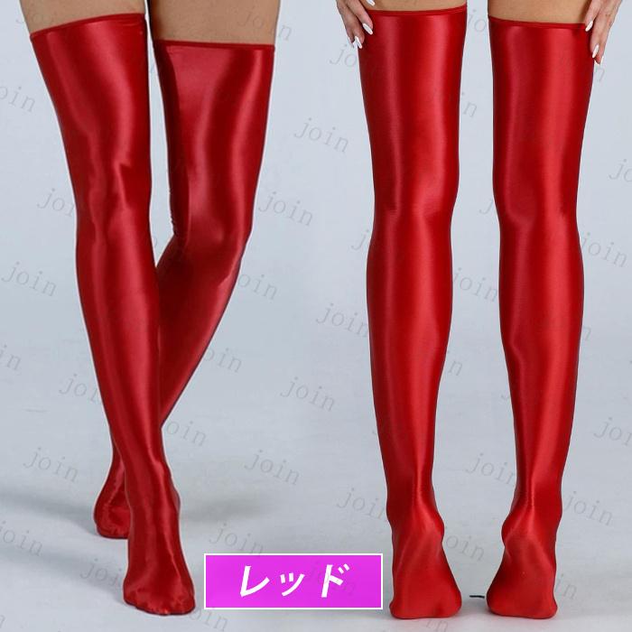 st46#ストッキング 光沢 日本国内当日発送 9colors ニーハイストッキング 膝上 無地 ハイウェスト 勝負下着 パンティストッキング パンスト インナー タイツ |  | 05
